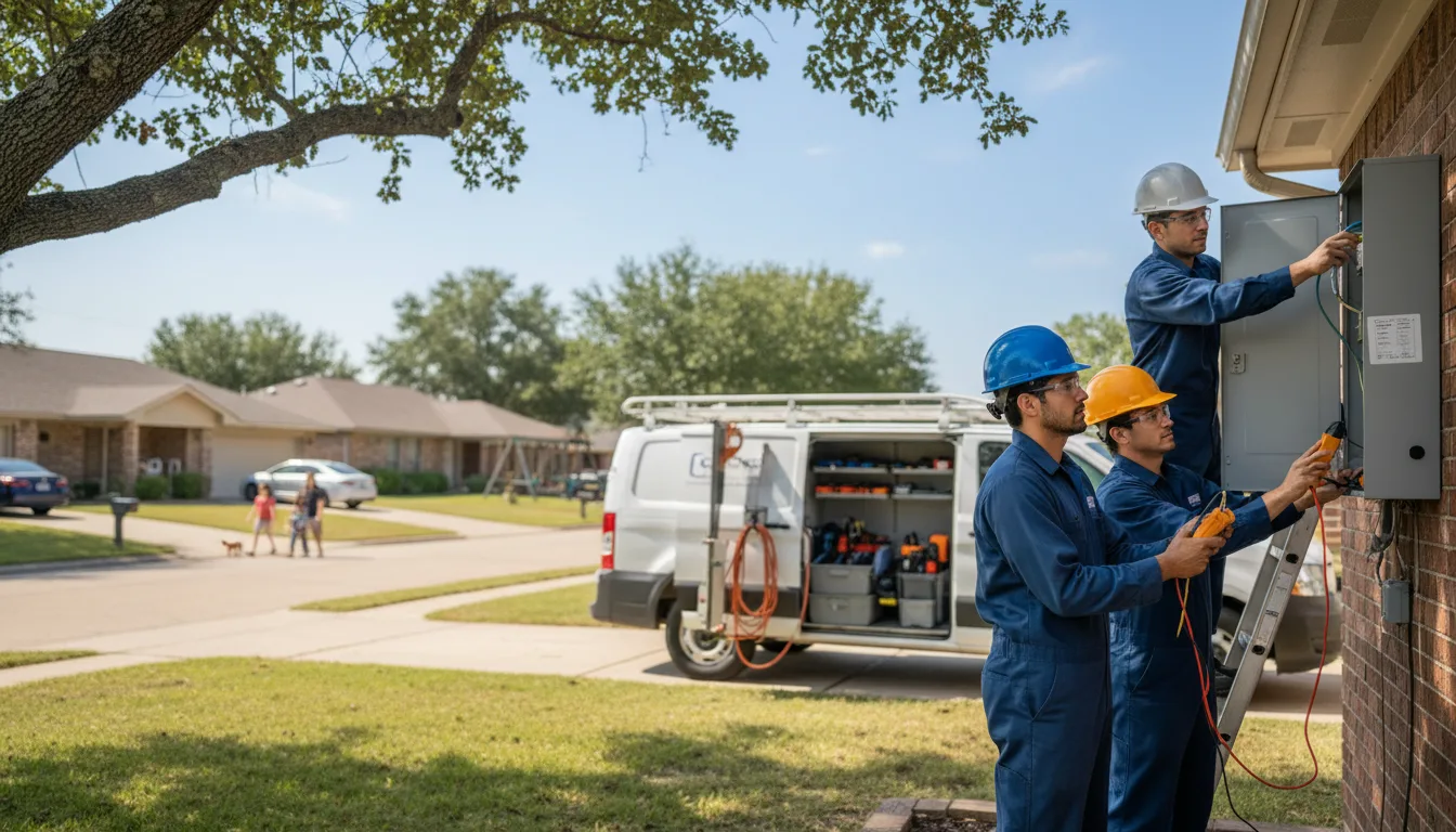 Certified electrician providing emergency electrical services in Hamlin, TX